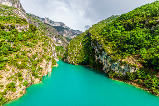 Verdon Gorge, the deepest canyon in Europe located among the departments of Var and Alpes de Haute Provence