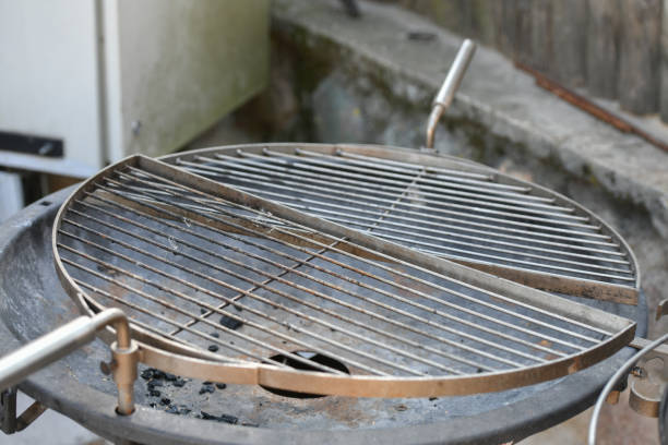 istock barbecue shop. round in black after cooking 1215713211