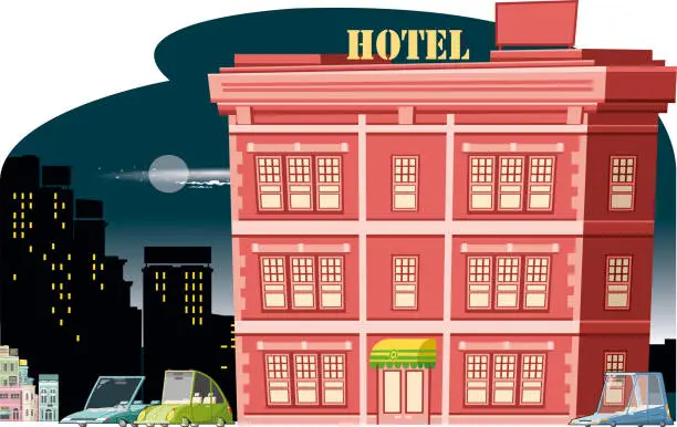 Vector illustration of Hotel building