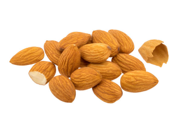 istock Almond nuts isolated on white whithout shadow 1215721462