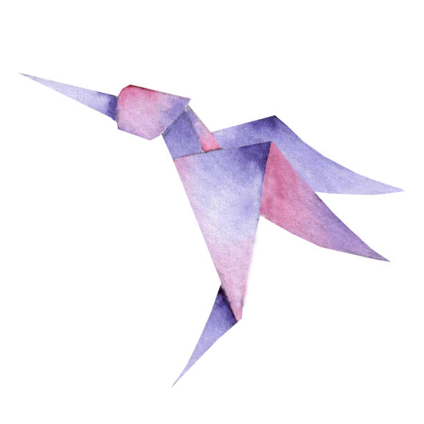 istock One Origami vibrant colors hummingbird. file available. 1215724155