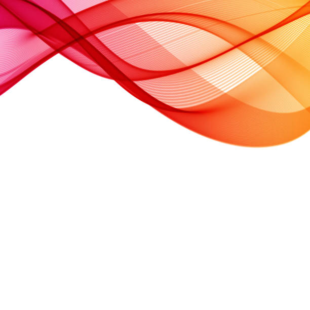 istock Red wav Abstract background with curves lines For flyer, brochure, booklet and websites design 1215729637