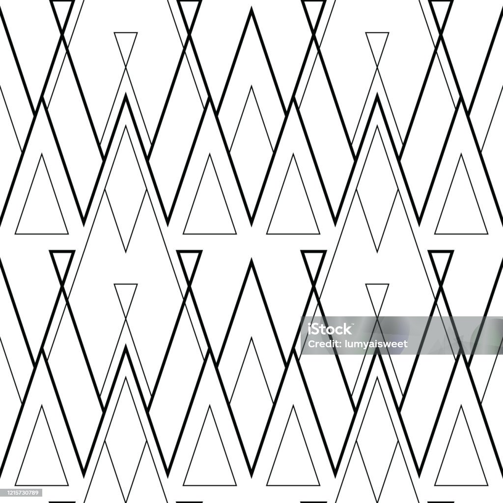 Linear Triangle Vector Pattern Stock Illustration - Download Image Now ...