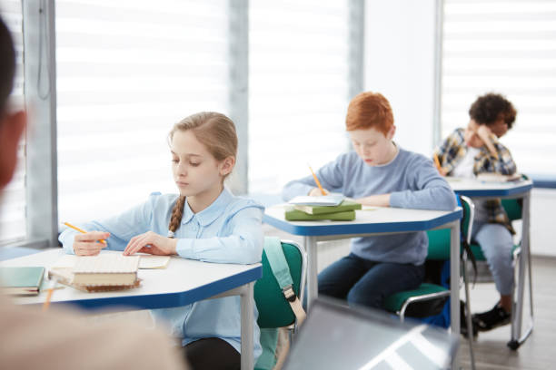 istock Children Studying in School Classroom 1215734454