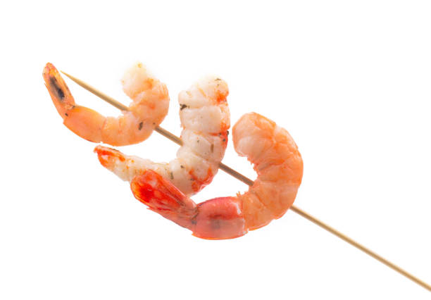 istock Grilled shrimps on a stick. 1215735595