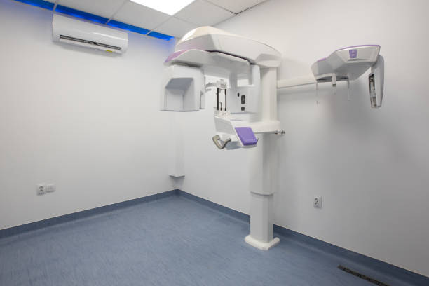 máquina de panorama do scanner de raios-x 3d na clínica. scanner dental 3d - machine teeth fotos - fotografias e filmes do acervo
