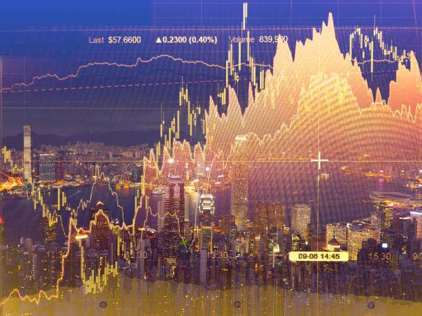 istock Stock market data chart display finance graph 1215741373
