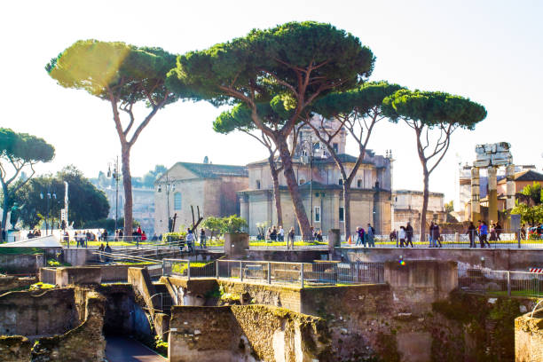 istock Rome. Trajan's forum (Foro di Traiano) - an open-air archaeological Museum 1215741473
