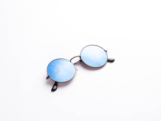 istock Round sunglass frame isolated stock image. 1215742040