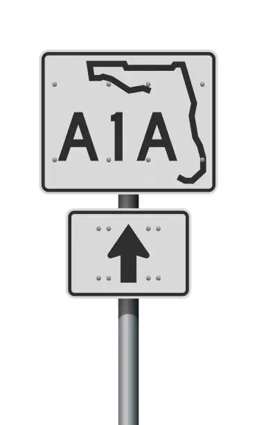 Vector illustration of Florida State Highway road sign