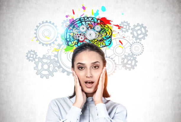 istock Astonished young woman brainstorming concept 1215743459