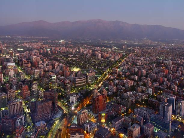 istock Santiago de Chile - Aerial View with Andes 1215746691