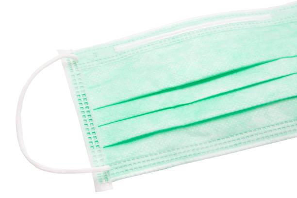 istock Germ protection mask on a white background 1215747045