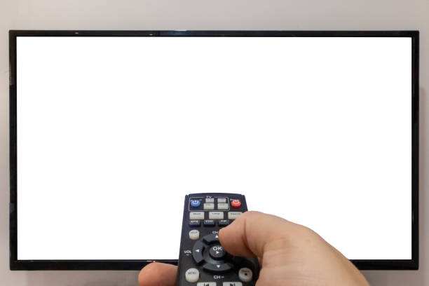 istock Changing the channels on a TV concept 1215751922