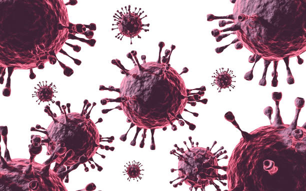 istock Virus cell influenza background COVID-19. 3d illustration 1215752529