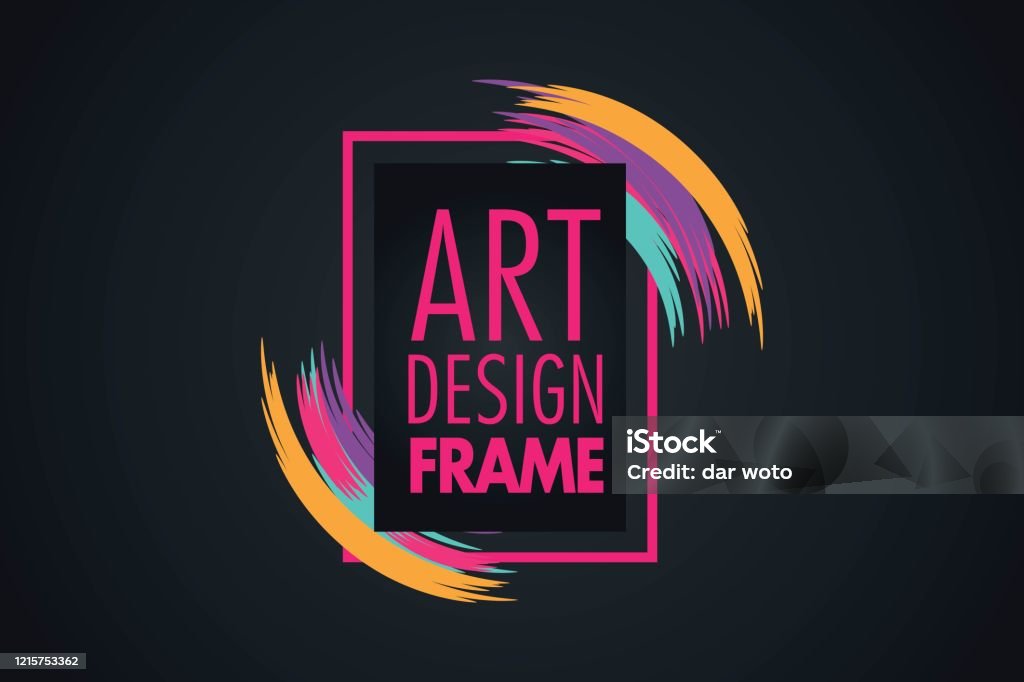 Text Fream Vector Frame For Text Modern Art Graphics Stock Illustration - Download ...