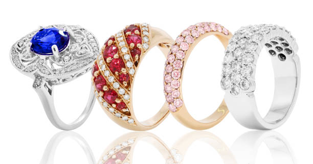 istock rings bands and jewelry with diamonds and gemstones ruby and sapphire 1215756190