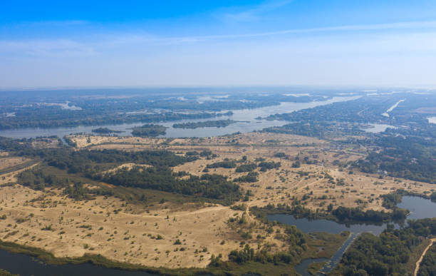 istock A view of a dry fields along the Dnipro River in the valley 1215758856