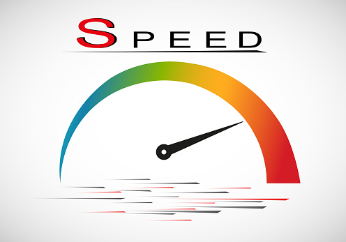 High Speed. Abstract symbol of speed logo design. Set