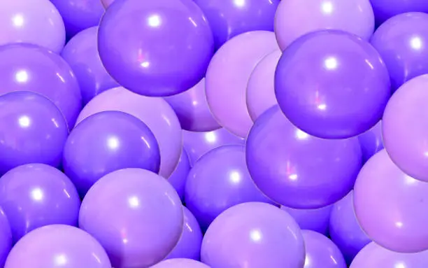 Photo of 3d,purple colored balloons for birthday