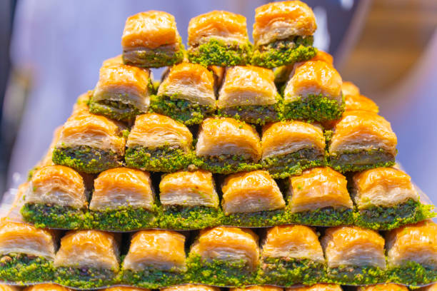 istock baklava on a market in Istanbul 1215764755