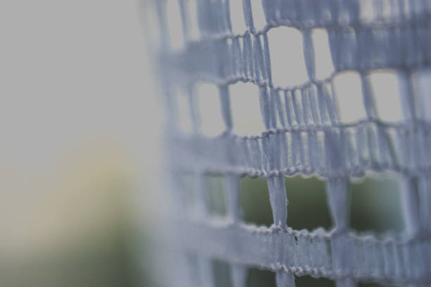 istock embroidered pattern on the curtain, retro folk tulle material white colour 1215767383
