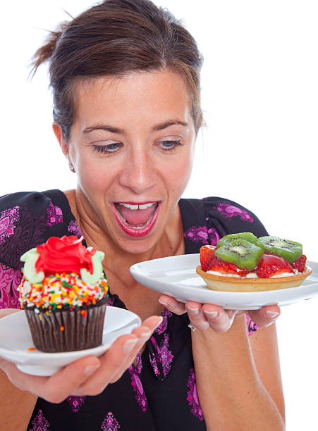 Woman with dessert