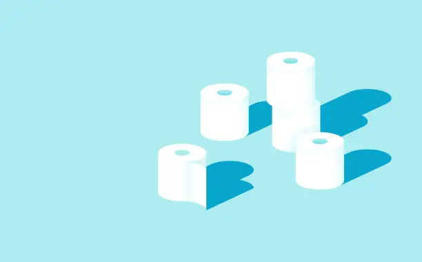 Vector illustration of Toilet Paper Rolls