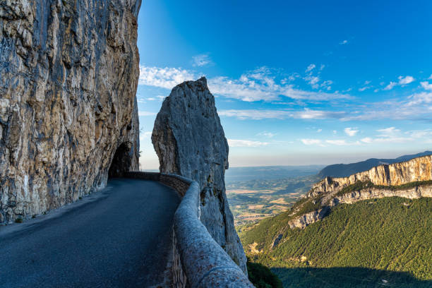 フランスのヴェルコルスのランスケープ - コンベ・ラヴァルの景色、コル・デル・ラ・マシーン - ardeche france landscape nature ストックフォトと画像