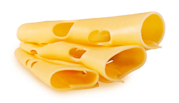 голландские ломтики сыра - cheese isolated portion dutch culture стоковые фото и изображения