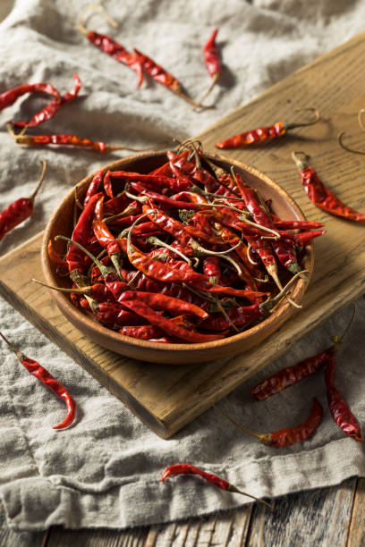 istock Raw Red Organic Chile de Arbol Peppers 1215789554