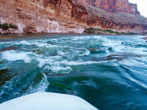 Sacred Navaho salt deposits in the Grand Canyon on the Colorado River deep in the Grand Canyon