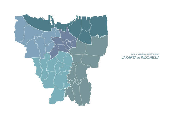 dżakarta, mapa indonezji. azjatyckiej mapy wektorów kraju. - bali cartography map island stock illustrations