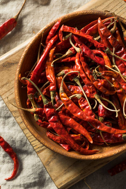 istock Raw Red Organic Chile de Arbol Peppers 1215792162