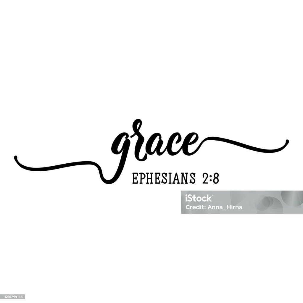 Extended Grace Lettering Grace Bible Lettering Calligraphy Vector Ink Illustration Stock ...