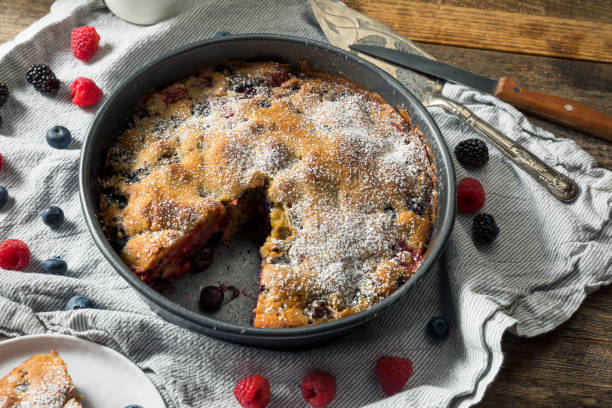 istock Homemade Summer Berry Buckle Cake 1215794677