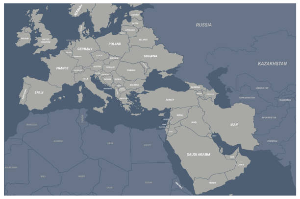 ilustraciones, imágenes clip art, dibujos animados e iconos de stock de europa y los países de oriente medio. vector es de europeo, árabe. - oriente medio