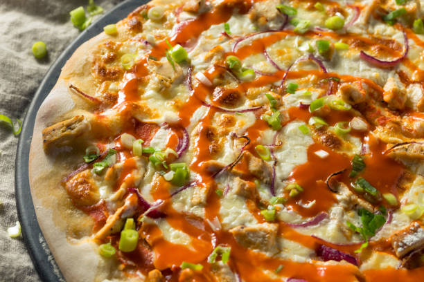 istock Homemade Buffalo Chicken Pizza 1215800054