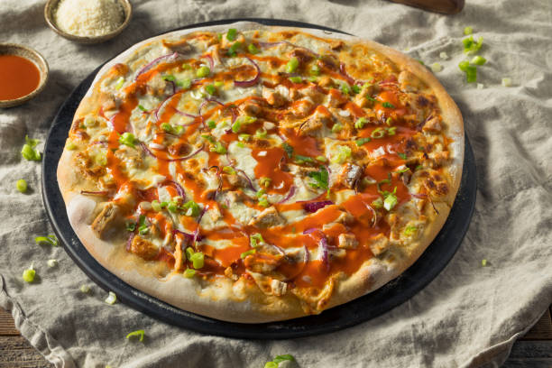 istock Homemade Buffalo Chicken Pizza 1215800073