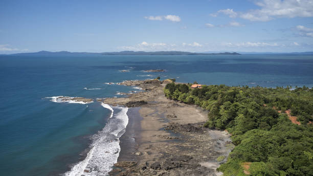 istock panama jungle in the back ocean in the front 1215800147