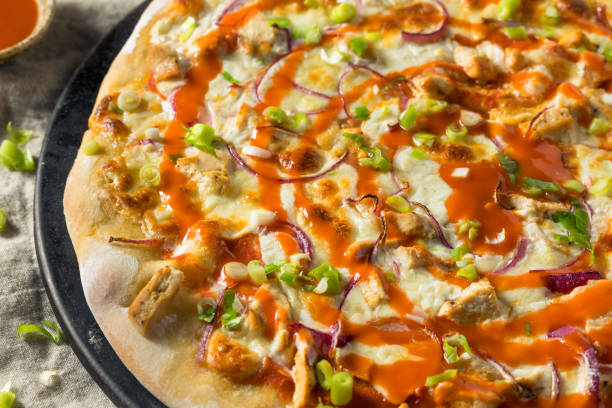 istock Homemade Buffalo Chicken Pizza 1215800221