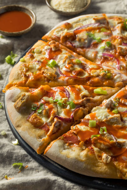 istock Homemade Buffalo Chicken Pizza 1215800301