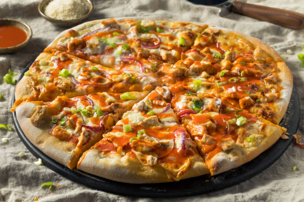 istock Homemade Buffalo Chicken Pizza 1215800380