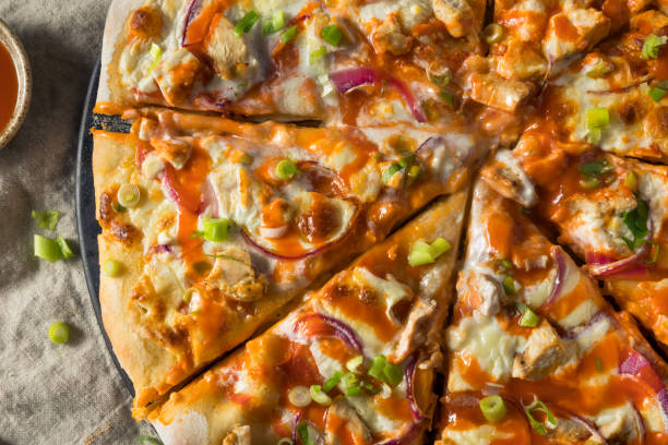istock Homemade Buffalo Chicken Pizza 1215801145