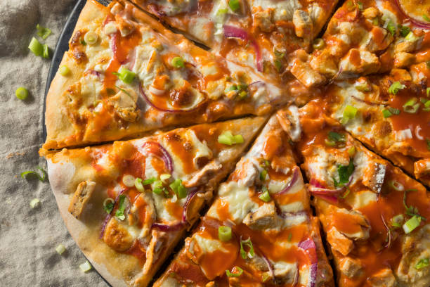 istock Homemade Buffalo Chicken Pizza 1215801532