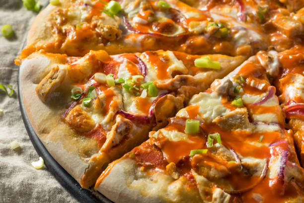 istock Homemade Buffalo Chicken Pizza 1215802218