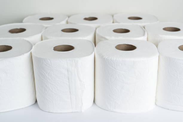 istock Rolls of toilet paper 1215805265