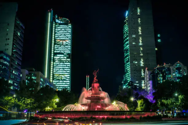 Diana Cazadora Fountain located on Paseo de la Reforma, Mexico City
