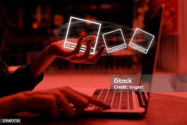 Video Marketing Concept Stock Photo - Download Image Now - Home Video Camera, Marketing, Live Streaming