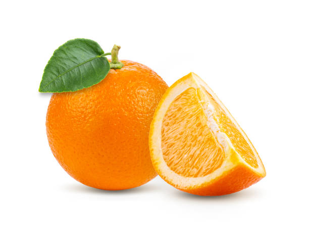 istock orange  fruit isolated on white background. Full depth of field 1215812977